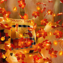 Herfstkrans met Pompoenverlichting, Halloween Herfstdecoraties voor Thuis, 3D Pompoen Herfstverlichting, Bladeren, op Batterijen.