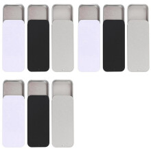 9 PCS Metal Slide Top Tin Containers, 3.14 X 1.33 X 0.47 Inches Portable Tins Container, Rectangular Empty Containers