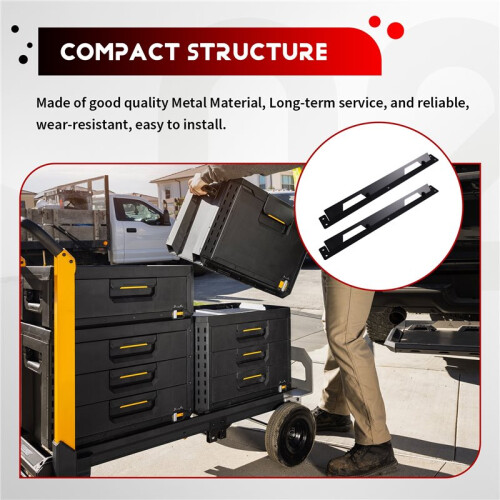 Large Mounting Brackets for Toughbuilt Stacktech Full Width Mounting Feet Mounting Plate Brackets Cleats 2