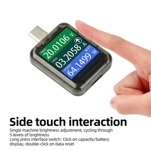 Type-C Power Meter Voltmeter Current Charging Power Detector DC4.5-48V 6A Battery Tester USB Fast Charge Detection