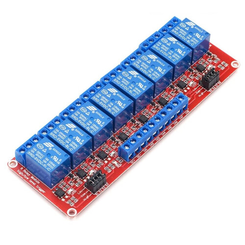 8 Channel 5V Relay Module with Optocoupler, High Low Level Trigger Shield for  AVR MCU DIY Projects