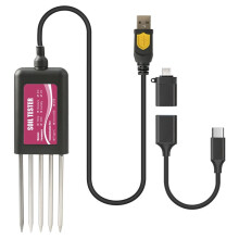 Soil Sensor USB PH EC Moisture N P K Temperature Fertility Tester for Farming Gardening Real- Data Via Mobile App