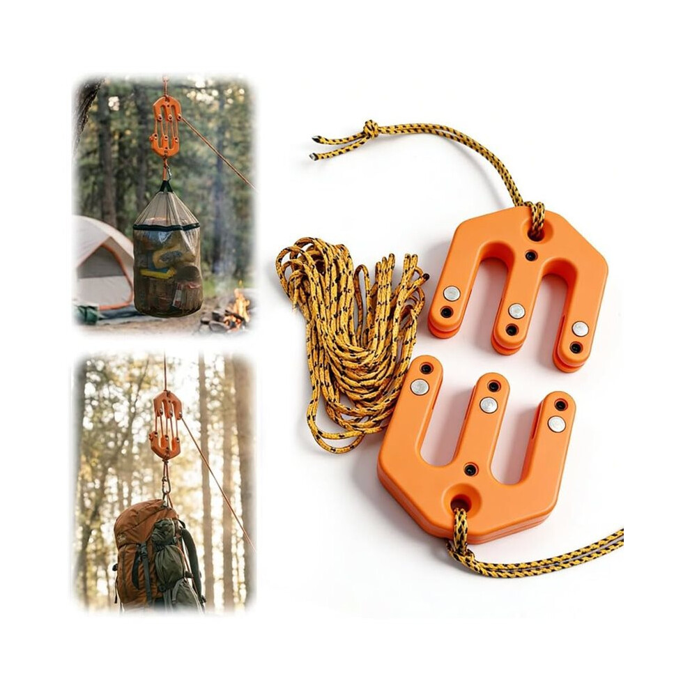 Photos - Power Tool Accessory Jojomino Ultralight Block and Tackle Pulley System,Portable Rope Hoist Tool for Solo Hunters to Lift Deer & Gear with Less Effort 