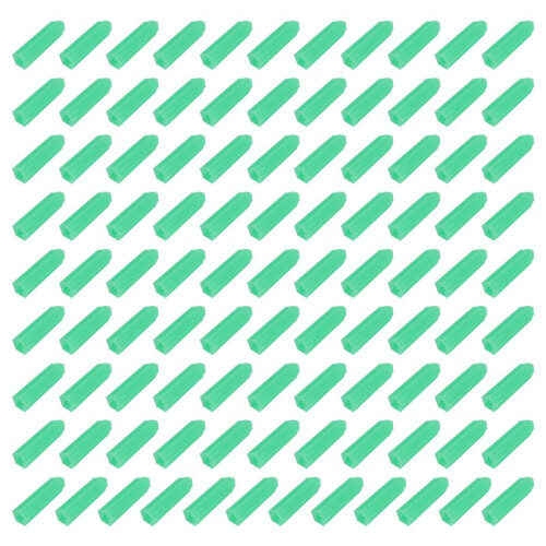 Mounting screws green 6 mm non-slip plastic dowel 100 pieces