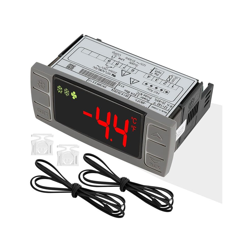 Xr02cx-4N1f1 Universal Temperature Controller Replacement For 120V 50-60Hz Commercial Refrigerator With Sensor Probe 4712131357705