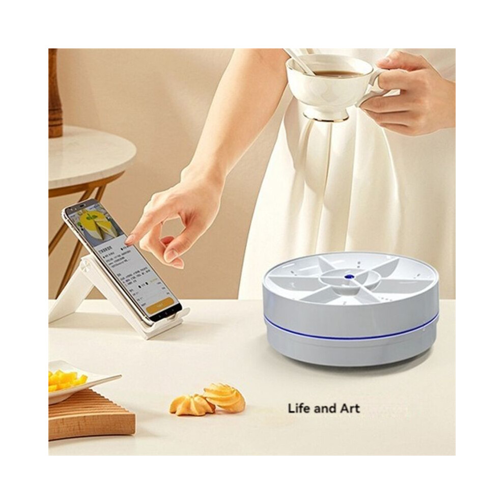 Ultrasonic Dish Washer Portable Turbo Dishwasher, Vegetable Washing Machine Household Sink Dishwasher Device B 4713089294814