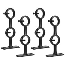 Curtain Rod Bracket Sturdy Adjustable Double Curtain Rod Brackets Circle Curtain Rod Holders for Diameter Below 1.1 Inch