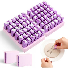 72Pcs Alphabet Stamps Set for Clay,1/2''/12.7mm Pottery Letter Stamps for Clay Stepping Stone Mold, for Ceramics DIY