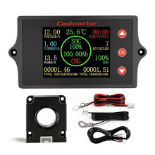 Hall-Coulometer 8-100 V, Spannungs- und Stromüberwachung für Elektrofahrzeuge, Batterielasttester, 2 M Datenkabel, 500-A-Hall-Sensor
