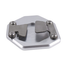 Accessoires de Moto Plaque D'Extension de BéQuille Pied BéQuille LatéRale Agrandir Pad pour TUAREG 660 2021 2022 (Argent)