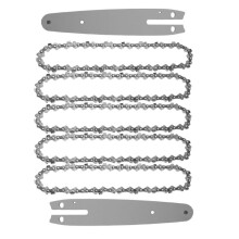 5 Pieces 6 Inch Chainsaw Chain with 2 Pcs Replacement Saw Chain Bar for Cordless Electric Portable Chainsaw