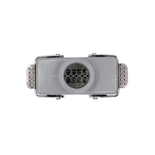Heavy Duty Industrial Rectangular Connector Plug 16p 16A Screw Connection 500V HDC-HE016-1/2/3/4 F/M 2