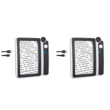 2pcs 4X Large Magnifying Glass with Light for Reading,Lighted Magnifier with 10 LED Foldable Handheld Magnifiers