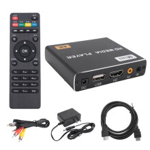 4K HDD Media Player 1080P Horizontale en Verticale Digitale Videospeler met USB-Station/-Kaarten US-Stekker