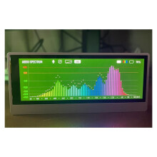 Page Turning Clock Music Spectrum Display Desktop LED Light Sound Control Visualizer Flip Clock Audio Level Indicator