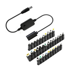 Type-C AC to Cable with 34 Adapters Adjustable to 5/9/12/20V Fast Charging for Laptops Wireless Router TV
