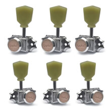 SAPHUE 3+3 Vintage Style Locking Guitar Machine Heads 1:15 Ratio Lock String Deluxe Tuning Key Pegs Tuners Set Replacement B