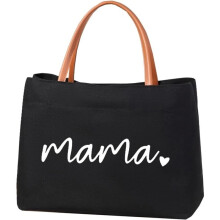 Borsa Tote In Tela con Lettere, Borsa Capiente per Pendolarismo, Semplice Borsa A Tracolla da Donna, Adatta per Lo Shopping.