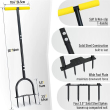 Heavy-Duty Metal Half-Moon Shovel - Ergonomic Handle for Lawn Trimming, Patios & Gardens