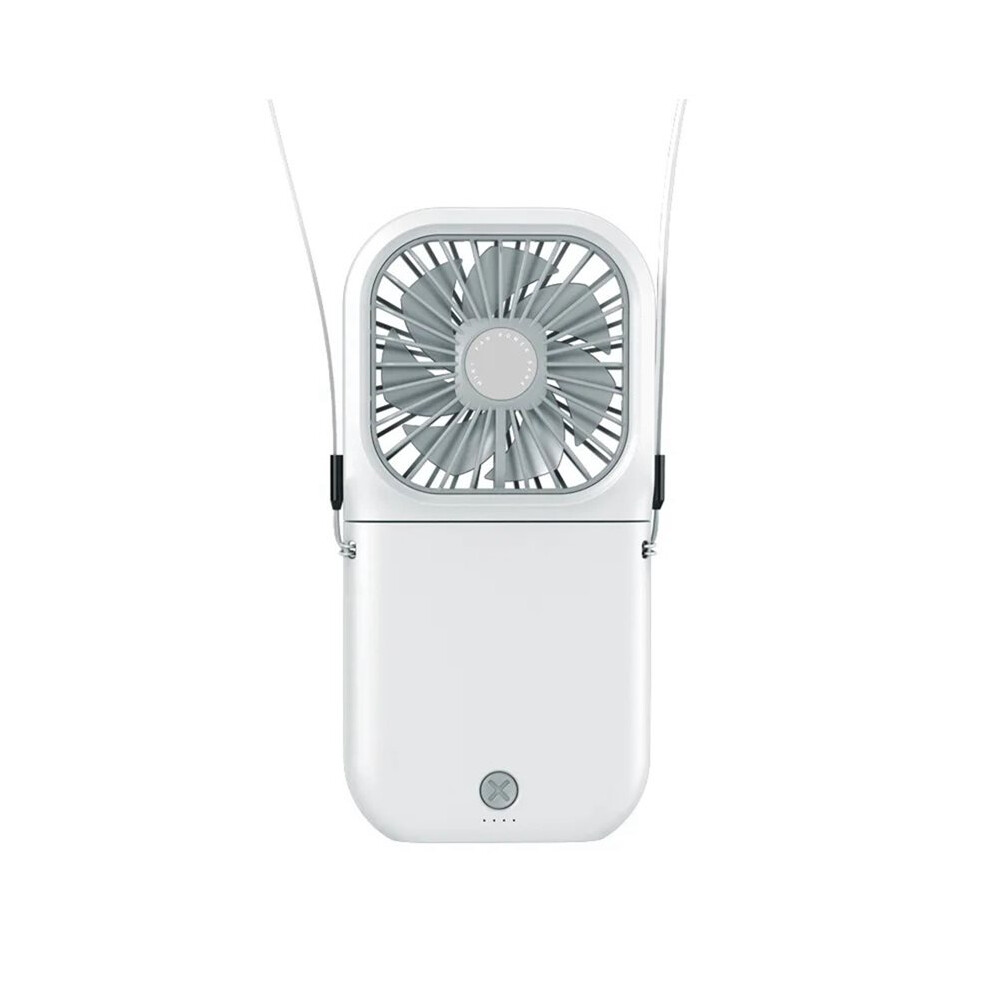F20 Hanging Neck Fans Portable Folding Usb Mute Power Bank Portable Handheld Desktop Multi Recharge White 4712780906217