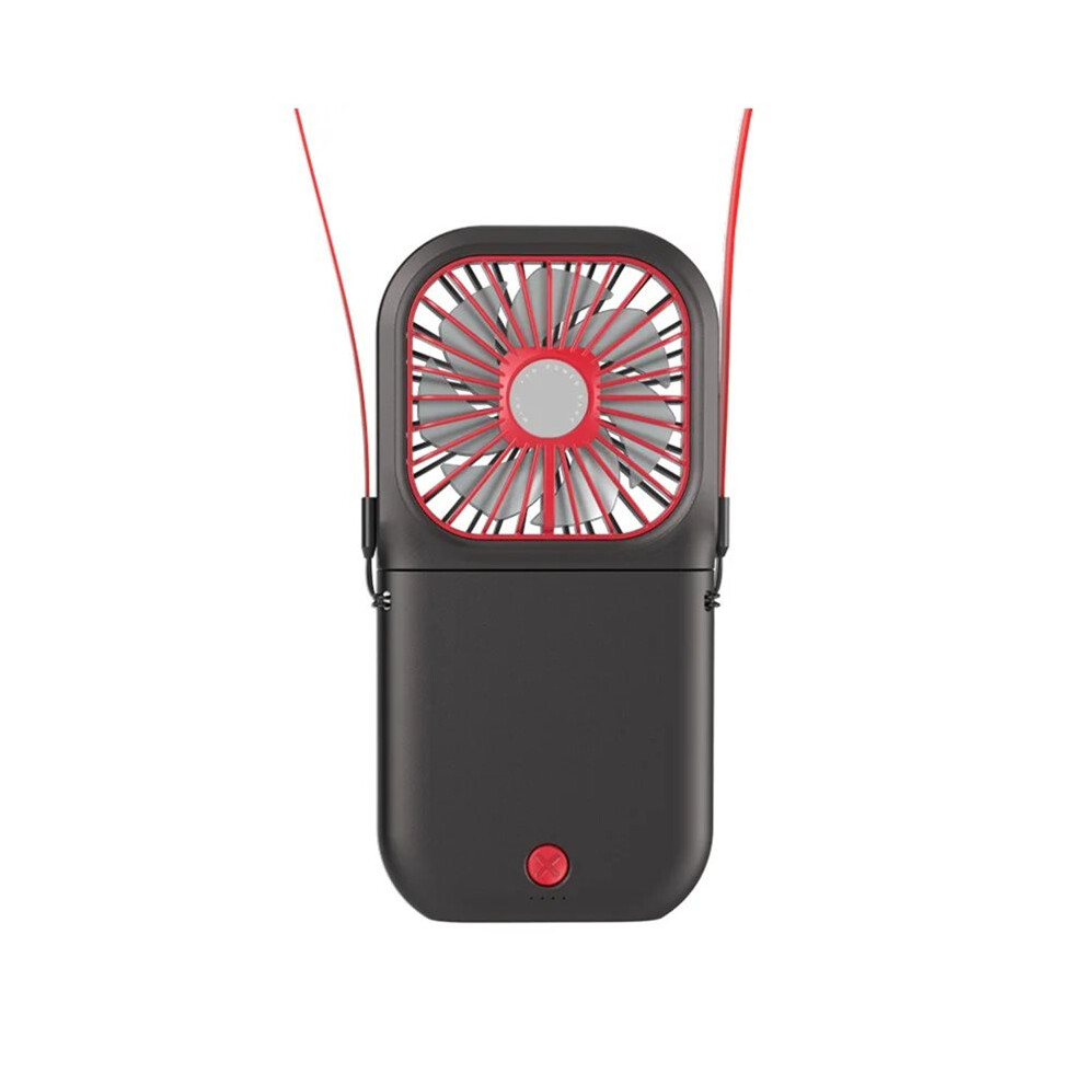 F20 Hanging Neck Fans Portable Folding Usb Mute Power Bank Portable Handheld Desktop Multi Recharge Black 4711830283780