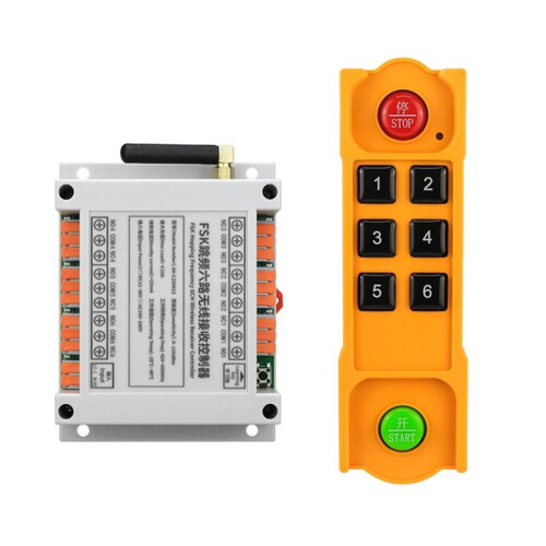 DC12V-36V 433Mhz 6CH FSK Wireless Remote Control  for Distribution Box PLC Programmer Elevator Remote Control 2