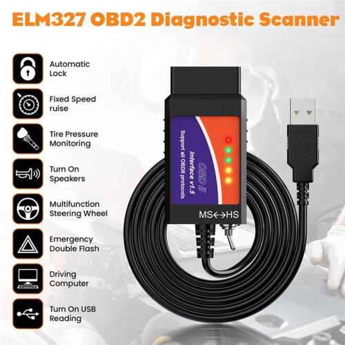 OBDMonster ELM327 OBD2 FORscan Code Reader USB V1.5 HS/MS CAN  for  Automotive Diagnostic Scanner Tool 2