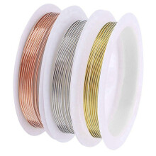 9 Rollen 18 Gauge Schmuck Kupfer Bastel Draht, TrüBungs Beständiger Schmuck Perlen Draht für Schmuck Herstellung und Basteln