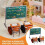 13pcs  Study Supplies Set, Including Tables, Chairs, Backpacks, Blackboards, and Books,Parent Child Interact Model 2