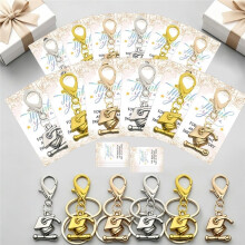 20PCS Graduation Bachelor'S Cap Pendant Key Chain Set Including Cardboard Diy Key Ring ,DIY Jewelry Making Crafts