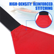 2PCS Reflective Kayak Safety Flags, Travel Flag for Boat Trailer Towing Warning Flag with Webbing