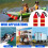 2pièce Drapeaux de Sécurité Réfléchissants pour Kayak, Drapeau de  pour Remorquage de Bateau avec Sangle 6