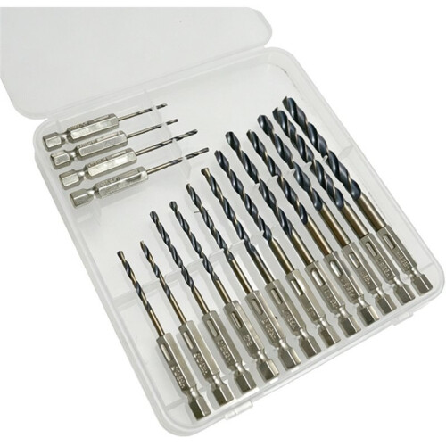 Hex-Skaft Metrisk Borrbits-Set 16 St. (1,5 mm-6,5 mm), Snabbbyte Hög Hastighet Stål Slagborrbits 2
