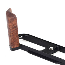 Hand Grip QR Plate for Q2 Q3 Camera Arca Tripod Bracket Wooden Handle Wood Grip for Q2 and Q3 L Bracket