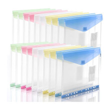 11Hole Binder Pockets, A4 Document File Folders,Transparent, Waterproof, Large-Capacity Storage Bag,Workplace School Use