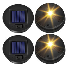 Remplacement de Lumière Solaire Pack de 4 Pièces de Remplacement pour Lampe Solaire Extérieure, Couvercles de Lanterne Solaire LED