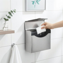 Recipiente para Descarte de Absorventes Sanitários em Pacote com 2, Lixeira de Aço Inoxidável com Tampa Flip Top, Lixeira Montada Na Parede
