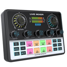 V9 Live Streaming Mobile Sound Card for Singing, Karaoke, Recording Microphone Equipment