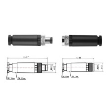 2Pack M8 Male & Female Aviation Wire Connector, Panel Mount Connector, Circular Sensor Interface 4pin