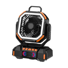 Camping Fan Rechargeable 40000mAh Portable Camping Fan with Remote & LED Light 4 Speeds Strong Airflow for Tent Outdoor