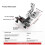 Adjustable Elastic Band Presser Foot for EX/988 Overlock Serger W/High Handle,Upper Elastic Shoulder Straps Rubber Bands 4
