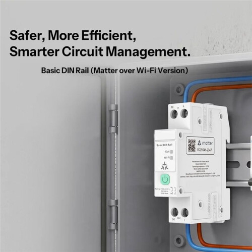 BASIC-1GSP Basic DIN Rail Matter over WiFi Version Load 32A    Electricity Bill Tracking Matter 2