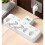 EU Plug AC Outlet Multitap Power Strip Electrical Socket USB Home Surge Protector Network Filter B:White 3
