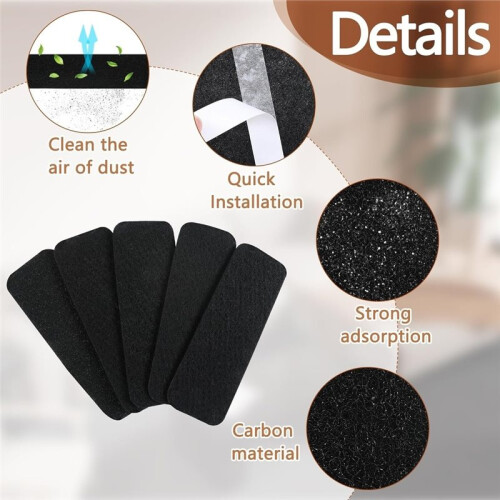 30 Stück Deckenventilatorfilter für Klingen - Aktivkohle-Deckenventilator-Luftreiniger-Pads - Deckenventilatorblatt-Luftfilter 2