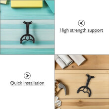 5pcs Ceiling Fan Blade Arm Replacement Metal Fan Arm Bracket Ceiling Repair Parts for Indoor Outdoor Use Black