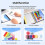 11Hole Binder Pockets, A4 Document File Folders,Transparent, Waterproof, Large-Capacity Storage Bag,Workplace School Use 6