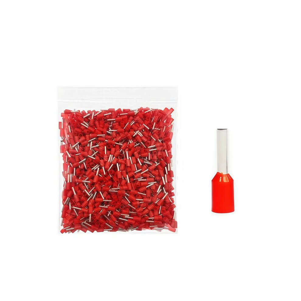 1000Pcs Tubular Crimp Terminals Electrical Wire Cable Ferrules Connectors E6012 E1008 E2508 Ring Sleeve E1008 6033833543721