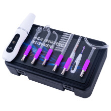 New 6in1 Dual Mode High Frequency Wand Orange (Argon) for Acne Purple (Neon) for Firming Professional Home Spa Device Skin care