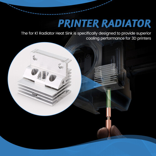 For  K1/MAX Radiator for 3D Printer Accessories Heat Sink 3pcs 1
