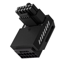 600W 12+4pin PCIe 5.0-Adapter 90 Graden Haakse 16pin 12VHPWR GPU-Connector voor RTX 3090Ti 4070Ti 4080 STD Zwart